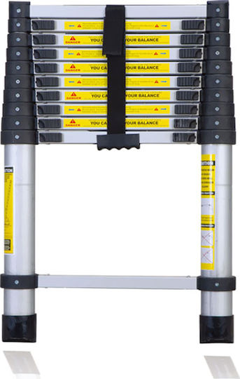 Palbest Scara telescopică Aluminiu 12 Scări cu înălțime maximă de 4.7m Telesmart CM112AL