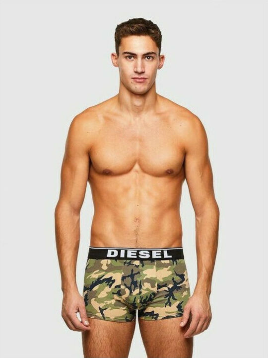 Diesel UMBX-Damien Herren Boxershorts Black / Khaki Camo 3Packung