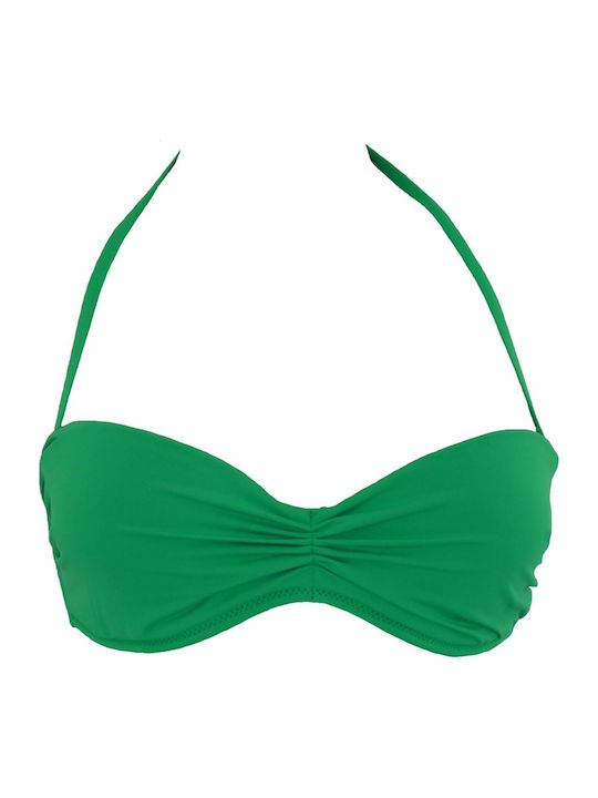 Rock Club BP-1180 Fără bretele Top bikini cu umplutură Emerald BP1180