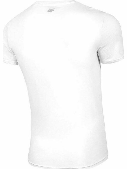 4F 2 Pack Herren Sport T-Shirt Kurzarm Weiß