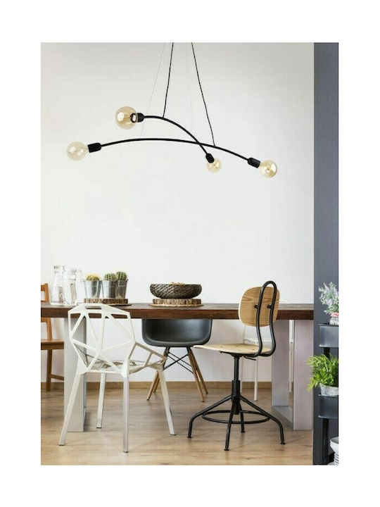 TK Lighting Helix Pendant Light Gold for 4 Bulbs E27