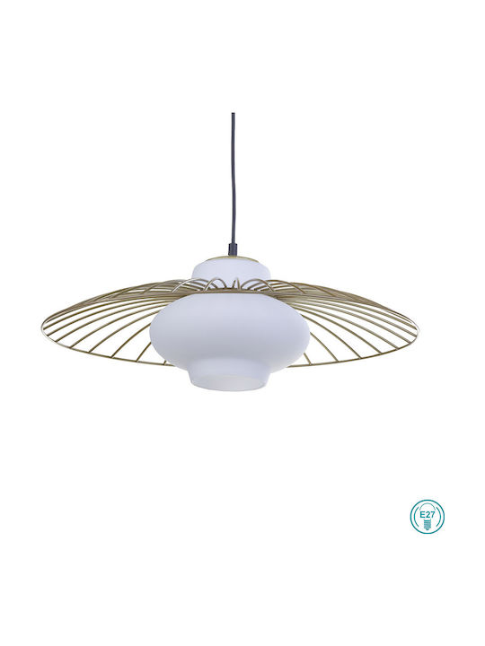 TK Lighting Rosso Pendant Light White with Socket E27