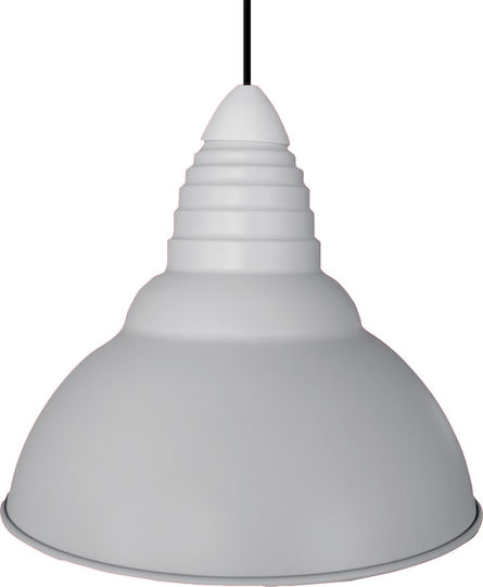 Gallis Rugby Pendant Light White 32cm