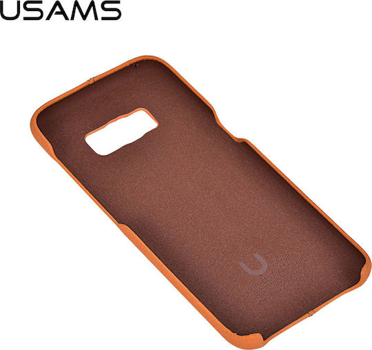 Usams Joe Series Back Cover Leather Brown (Galaxy S8+)
