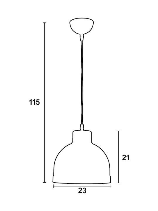 ArkoLight Hängende Deckenleuchte Einfaches Licht Glocke für Fassung E27 Weiß