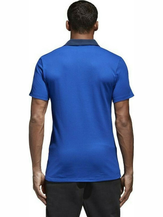 Adidas Condivo 18 Herren Sportliches Kurzarmshirt Polo Blau