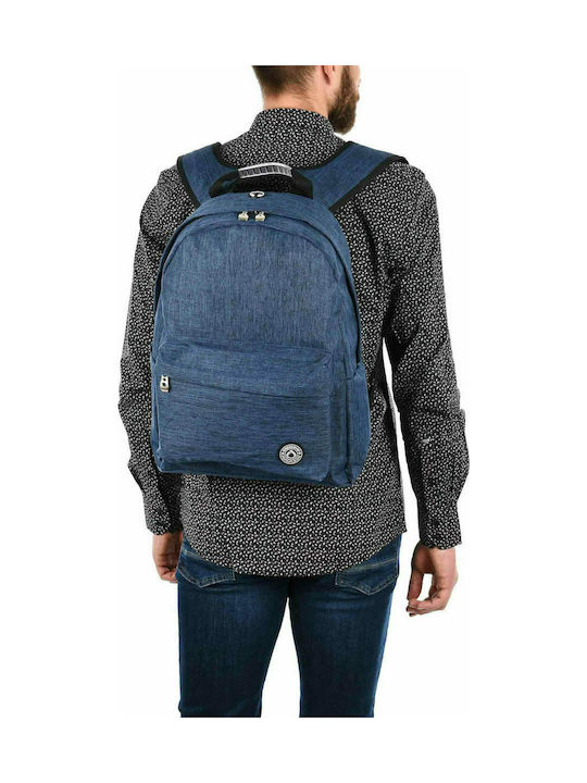 Diplomat Stoff Rucksack mit USB-Anschluss Marineblau 18Es