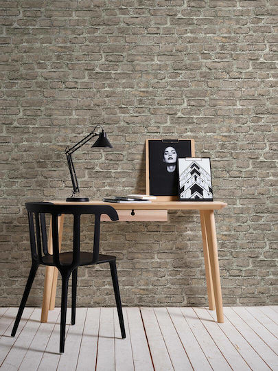 Tapete Ziegelstein Vinyl Beige L1000xB53cm Waschbar 361394