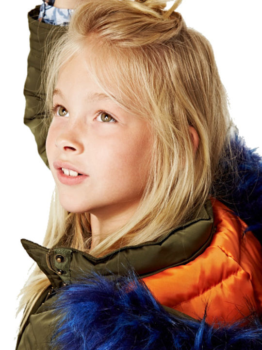 June Kinder Parka Lang mit Kapuze Khaki
