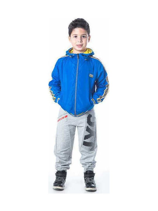 Joyce Kids Bomber short Hooded Blue