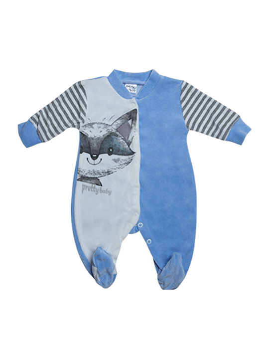 Pretty Baby Baby Bodysuit Set Long-Sleeved Light Blue