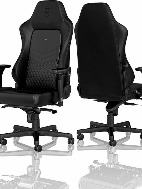Noblechairs Hero Pure Leather Δερμάτινη Καρέκλα Gaming με Ρυθμιζόμενα Μπράτσα Μαύρη