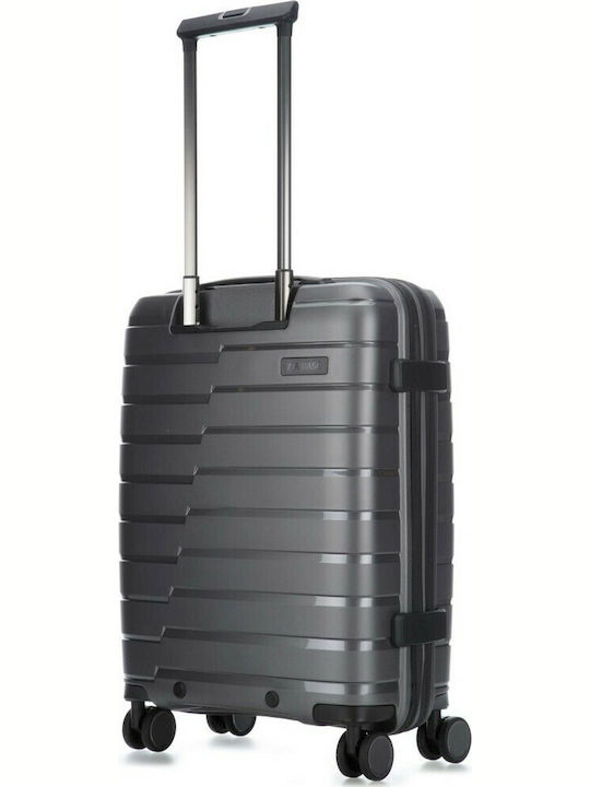 Travelite Air Base Kabinenreisekoffer Hartschalen Gray mit 4 Räder Höhe 55cm 75347-04