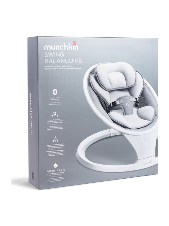 Munchkin Elektrisch Baby Relax Baby Swing mit Musik Gray für Kind bis 9kg