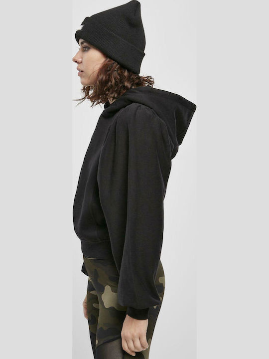 Lang Damen Sweatshirt Kapuzen Schwarz