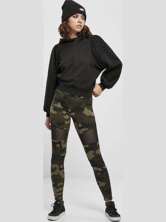 Lang Damen Sweatshirt Kapuzen Schwarz