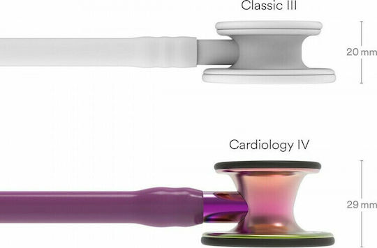 3M Littmann Cardiology IV Καρδιολογικό Στηθοσκόπιο Non Chill με Διπλό Κώδωνα Μωβ