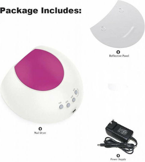 SUN ONE UV Sun 2C Nail Polish Curing Lamp UV / LED 48W Fuchsia
