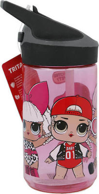 Stor Kids Plastic Water Bottle Pink 480ml ST