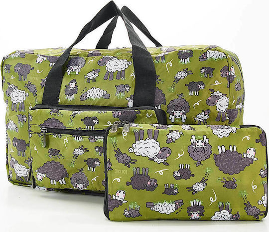 Eco Chic Foldable Holdall Sack Voyage 30lt Green Fabric L50xW20xH29cm