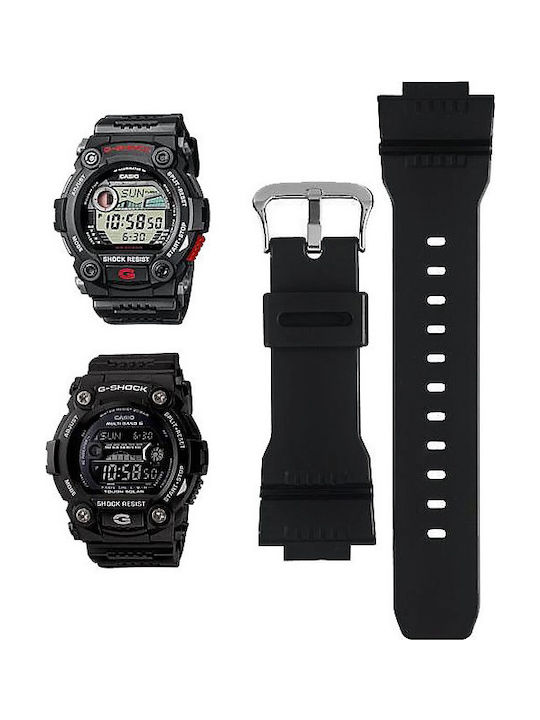 Casio G-shock Καουτσούκ Λουράκι Μαύρο