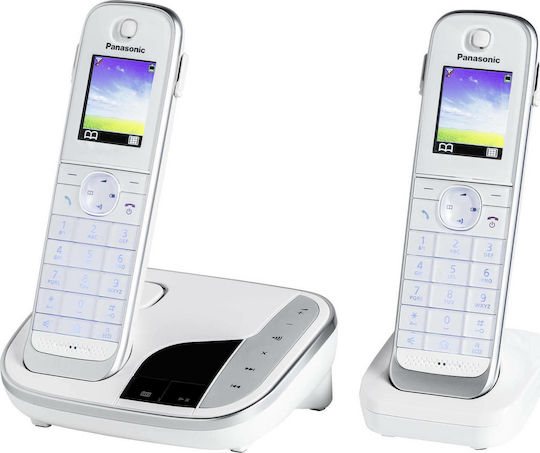 Panasonic KX-TGJ322 Cordless Phone (2-Pack) with Speaker White