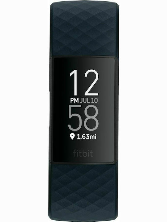 Fitbit Charge 4 Activity Tracker Αδιάβροχο με Παλμογράφο Storm Blue/Black