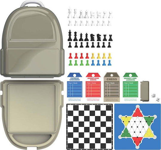 Board Game Chess Club Backpack Series 4 in 1 for 2 Players 3+ Years Old (EN) Luna