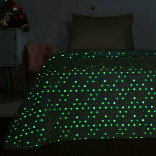 Palamaiki Fleece Bubble Leuchtende Hellblaue Kinderdecke 160x220cm