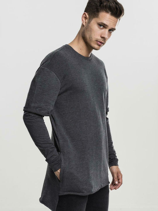 Terry Crew Long Sleeve Blouse Charcoal