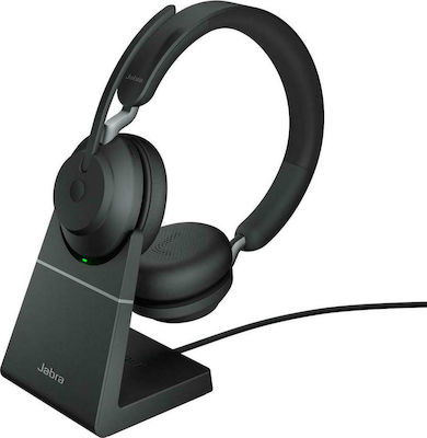 Jabra Evolve2 65 VOIP-Headset Link380a UC Stereo-Tischständer Schwarz (26599-989-989)