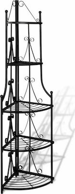 vidaXL Decorațiune Rack de Grădină Metalică Negru unghiular 40782