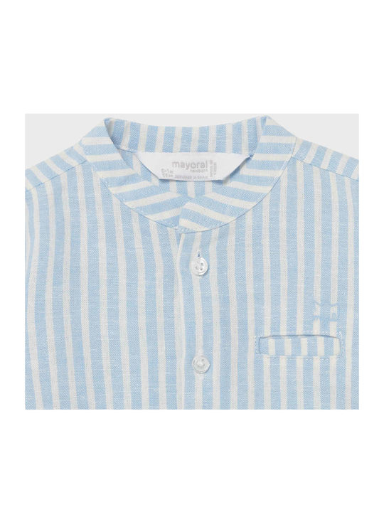 Mayoral Kids Striped Shirt Light Blue