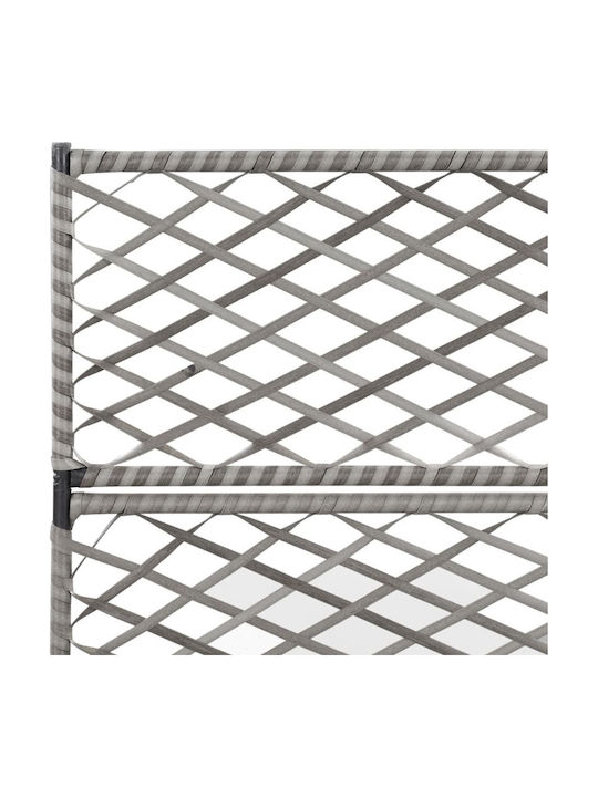 vidaXL Gray Containers Planter Box Plastic Gray 83x30x130cm.