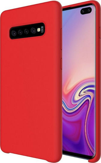Hurtel Back Cover Σιλικόνης Κόκκινο (Galaxy S10+)