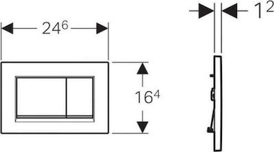 Geberit Sigma 30 Spülplatten für Toiletten Doppelspülung Weiß 115.883.KK.1