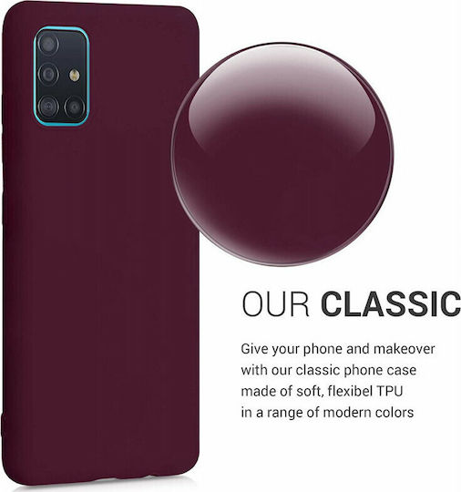 KWmobile TPU Back Cover Silicone Burgundy (Galaxy A51)