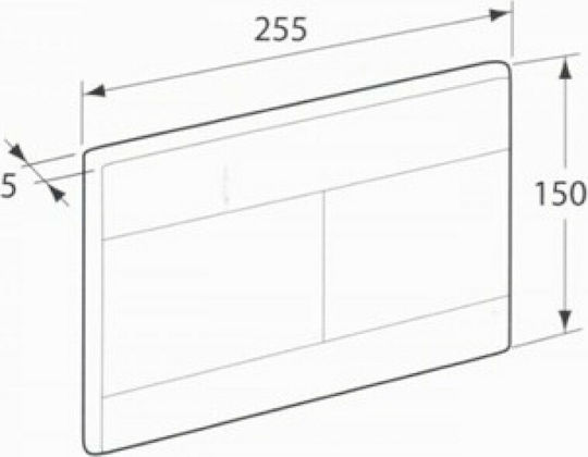 Ideal Standard Deco Slim Spülplatten für Toiletten Doppelspülung