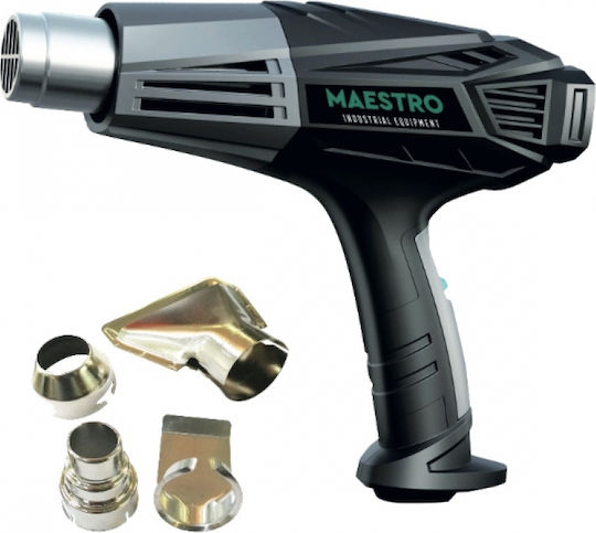 Maestro MHG-2001 Πιστόλι Θερμού Αέρα 2000W με Ρύθμιση Θερμοκρασίας εως και 600°C