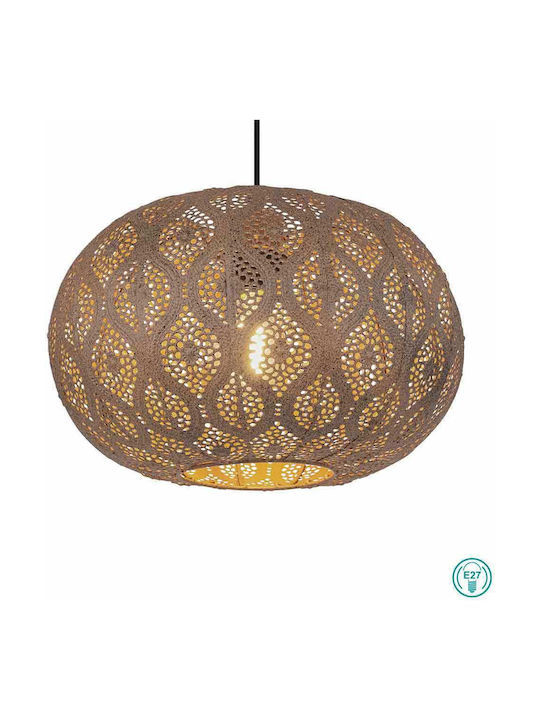 Globo Lighting Solera Pendant Light Suspension for Socket E27 Brown