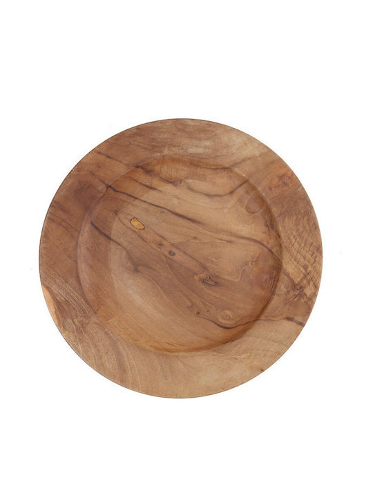 Soulworks Kev Decorative Platter Wooden Brown 1pcs 25x25x3εκ. ows.