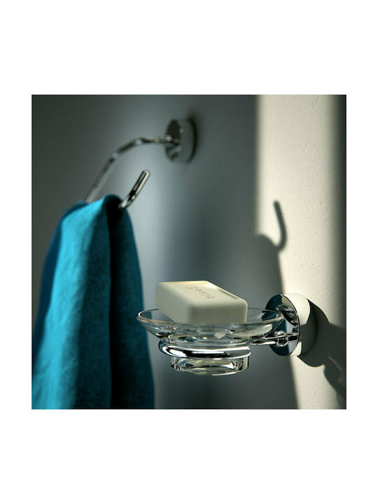 Geesa Series Glass Soap Dish Wall Mounted Silver