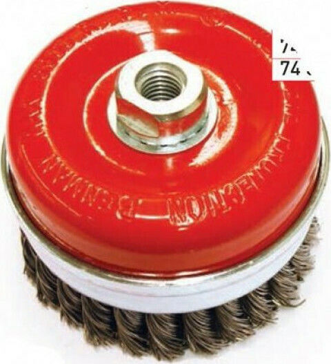 Benman Angle Wheel Wire Brush 100mm Braided Bell Μ14 74320