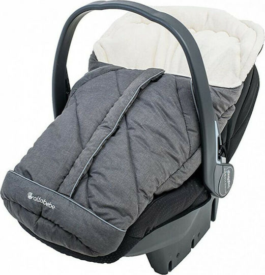 Altabebe Alpin Collection Universal Waterproof Stroller Footmuff with Fleece Lining 75x37cm Dark Grey