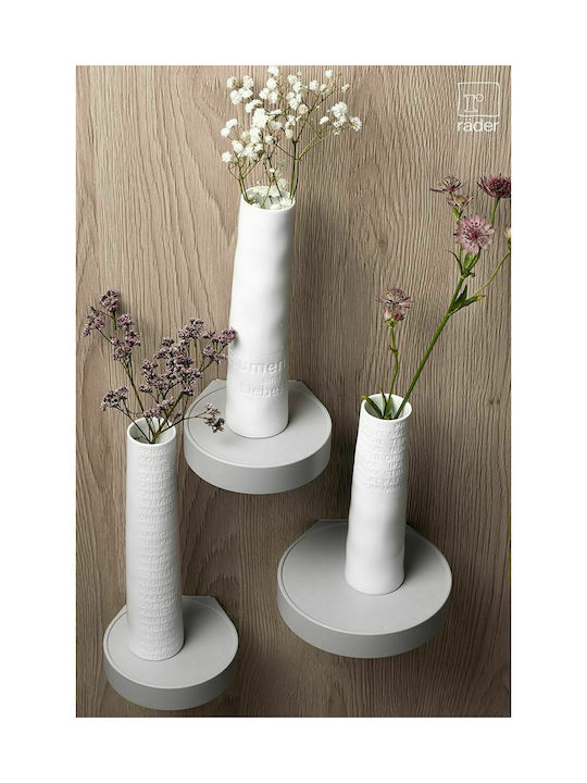 Rader Διακοσμητικό Βάζο Πορσελάνης Room Poetry Λευκό Φ5xΥ23cm