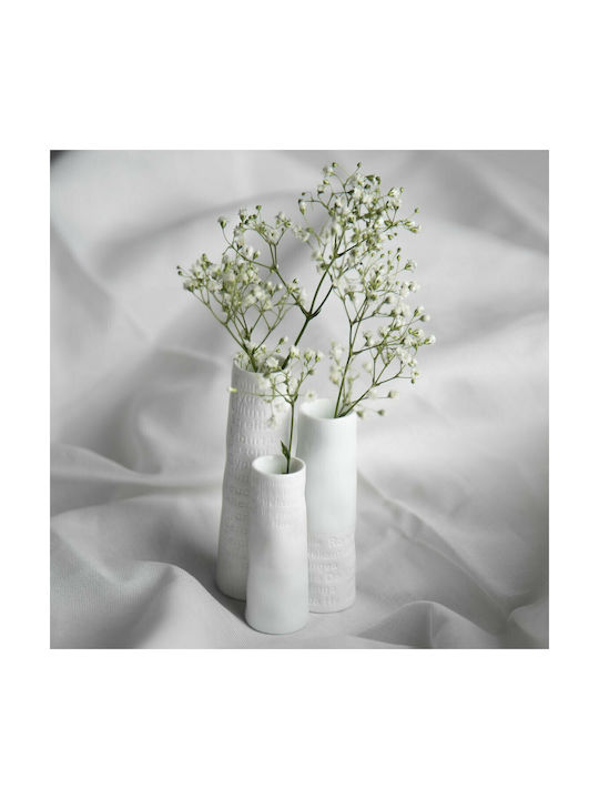 Rader Διακοσμητικό Βάζο Πορσελάνης Room Poetry Λευκό Φ5xΥ23cm