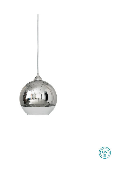 Nowodvorski Globe S Pendant Light Single-Light for Socket E27 Silver