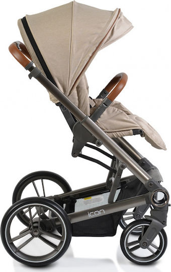 Cangaroo Icon Adjustable 2 in 1 Baby Stroller Suitable for Newborn Beige
