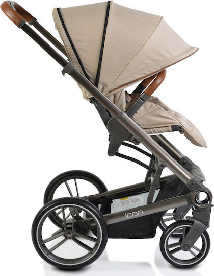 Cangaroo Icon Adjustable 2 in 1 Baby Stroller Suitable for Newborn Beige
