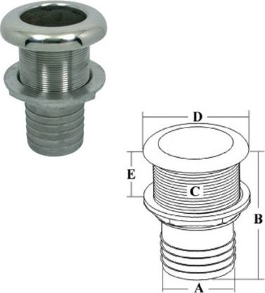 Eval Boat Gutter Straight Water Flow for Pipe 51 mm